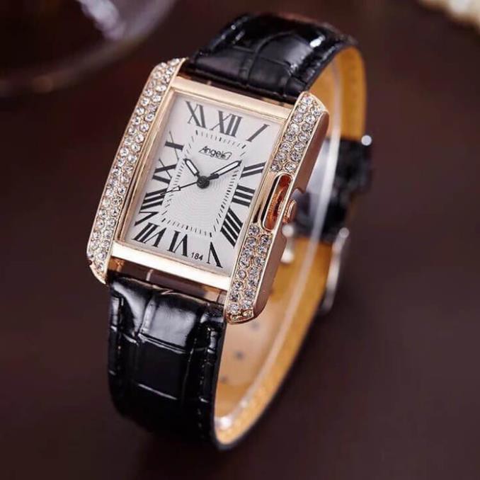 ĐỒNG HỒ NỮ SKMEI - DD01 KIỂU DÁN VUÔNG DÂY DA ĐÍNH ĐÁ ST2S252