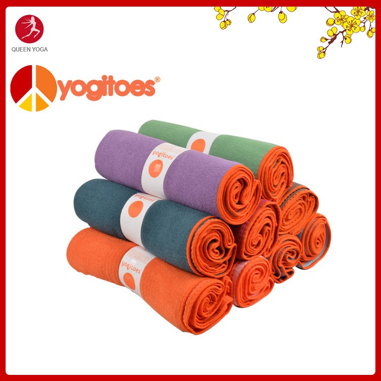 Khăn Trải Thảm Yoga Chống Trượt Cao Cấp Yogitoes - Khăn Tập Yoga 183cm x 65cm Hạt Silicon Tặng Túi Đựng Khăn