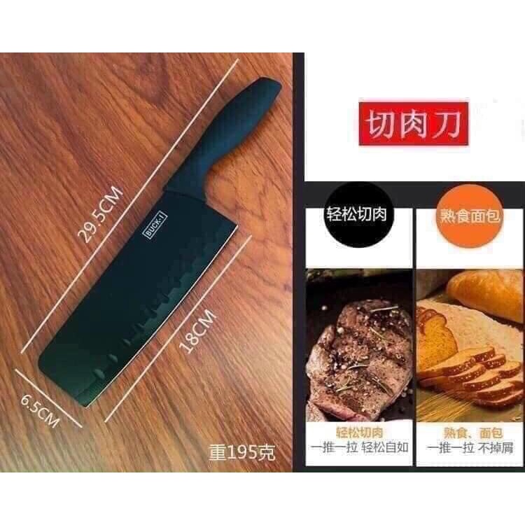 Bộ dao Buck-I đen 5 chi tiết
