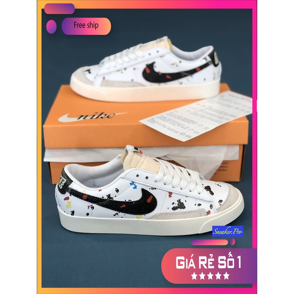 (Full box) Giày thể thao Blazer Low '77 thổ cẩm cổ thấp dành cho nam nữ, giày thể thao siêu hot 2021 cực đẹp
