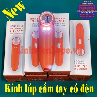 Kính lúp cầm tay 20x có đèn led