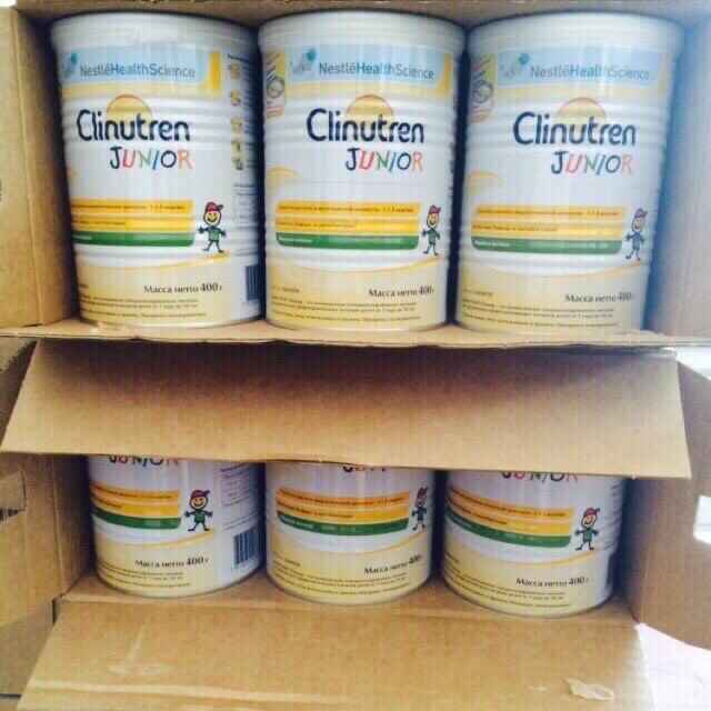 Sữa bột Clinutren Junior hộp 400g cho bé còi xương, suy dinh dưỡng từ 1 tuổi