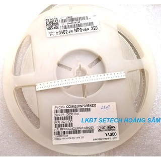 Tụ dán 0402 SMD  (20 con) các trị số 1pF~33nF
