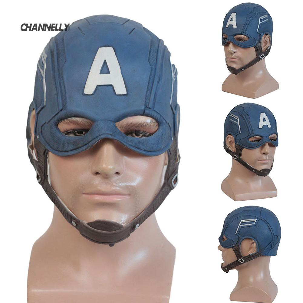 Mũ Hóa Trang Nhân Vật Siêu Anh Hùng Captain America Bằng Nhựa Resin Toàn Diện