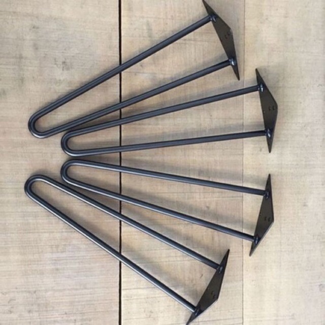 Chân sắt Hairpin Sơn tĩnh điện có tặng kèm ốc vít, chân bàn sắt