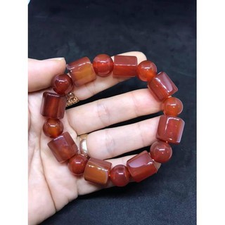 Vòng tay đốt trúc đá màu đỏ 12ly