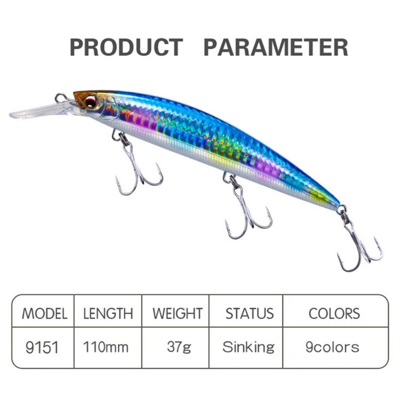 Qq * Mồi Câu Cá Giả Cứng Cáp Dành Cho Câu Cá Nước Ngọt Trout Bass Perch L