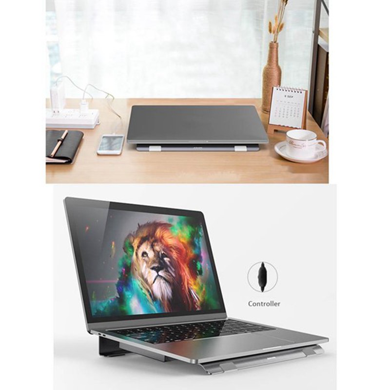 Đế Tản Nhiệt Laptop Jiuhark Có Đèn Led Và Quạt Tản Nhiệt Cho Laptop From 13-17.3 Inches