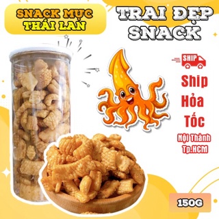 Xả kho snack mực thái lan hủ pet 150g - trai đẹp snack