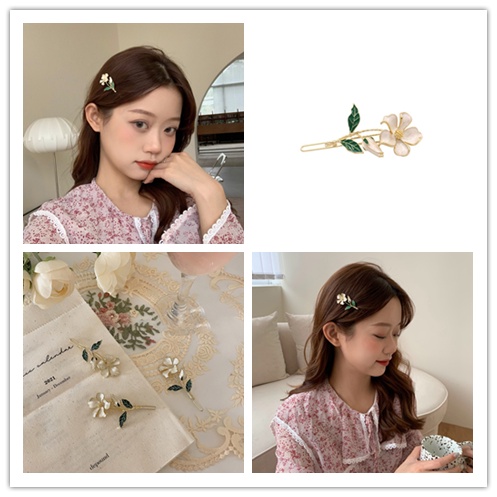 Kẹp Tóc Mái Đính Đá Pha Lê Hình Bông Hoa Xinh Xắn Dành Cho Nữ