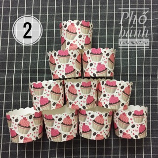 Khuôn cupcake giấy cứng lốc 10c