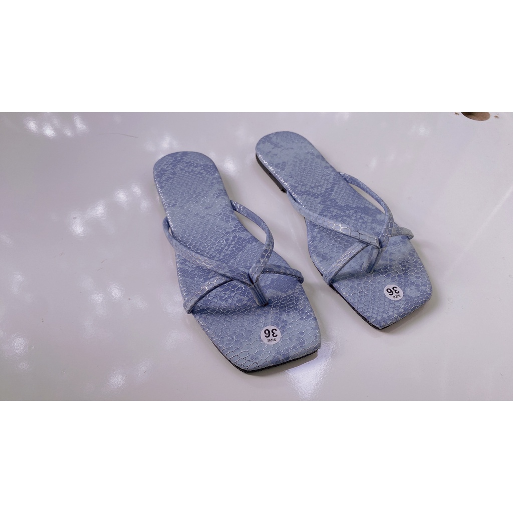 Dép xỏ ngón đi biển, da rằn ri, thiết kế độc đáo, sang chảnh - 1000045
