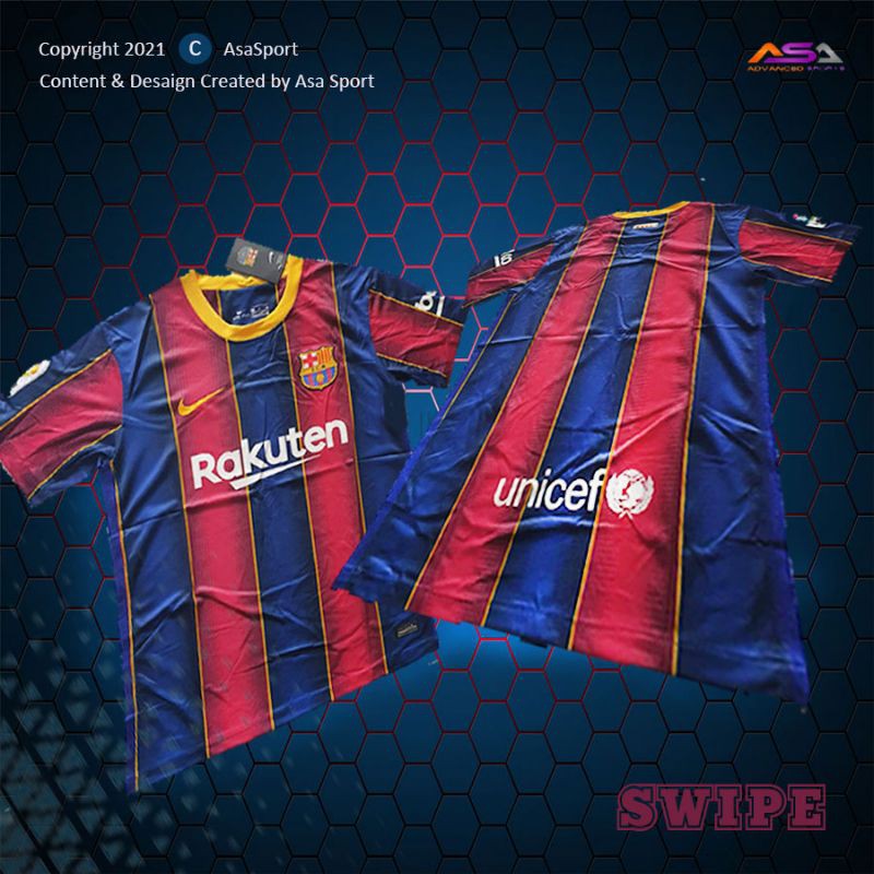 Áo Thun Jersey Ball Barca / Barcelona Home 2020 / 2021 100% Chính Hãng