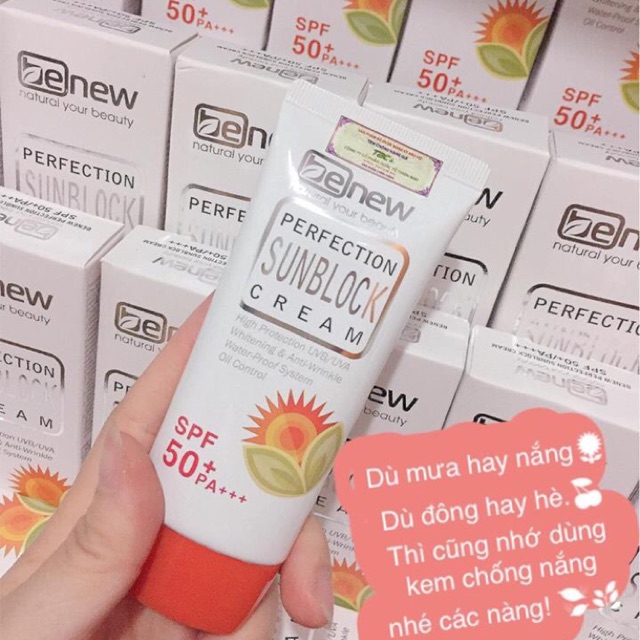 Combo 5 chống nắng Benew Perfection Sunblock Cream 50ml