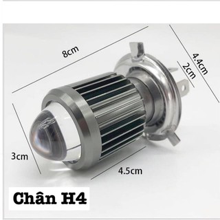 Đèn led pha 2 mầu chân H4