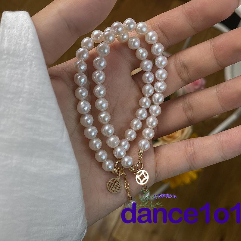 Vòng đeo tay chuỗi hạt ngọc trai nhân tạo sang trọng thời trang dành cho nữ