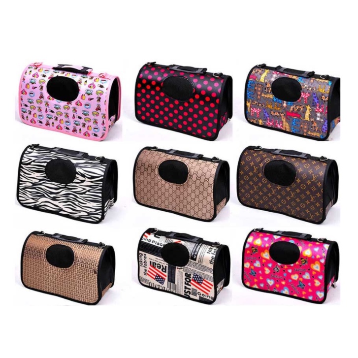 Túi vận chuyển chó mèo họa tiết cho bé dưới 7kg