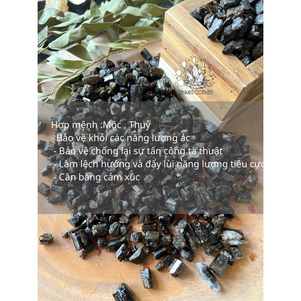 100g Black Tourmaline - Tourmaline đen thô tự nhiên thanh tẩy , bảo vệ