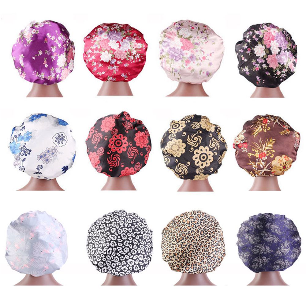 Mũ Trùm Đầu Khi Ngủ Chất Liệu Satin Co Giãn Giúp Chống Rụng Tóc Ốp