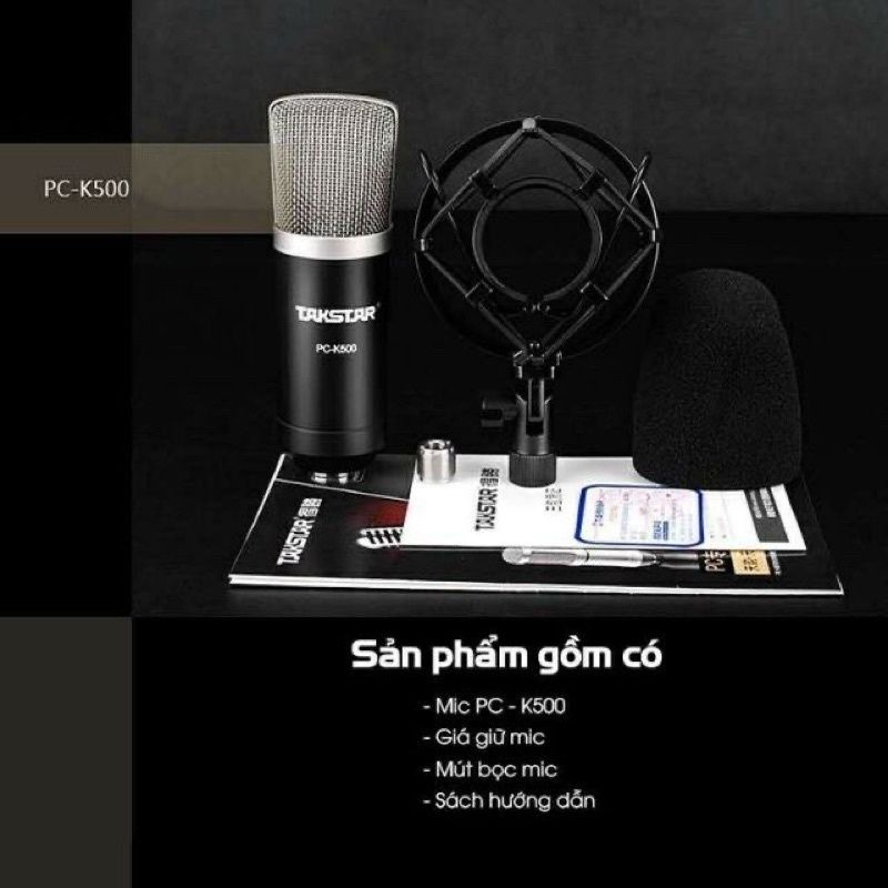 Mic thu âm livestream chuyên nghiệp cao cấp Takstar PC-K500 hát karaoke