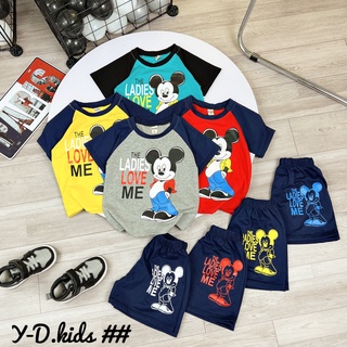 BOT14 - Bộ bé trai, bộ cộc tay bé trai, chất cottonin hình micky từ 8-21kg
