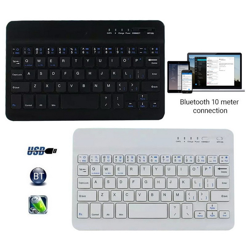 primitive  Mini Slim Bluetooth Wireless Keyboard External Keyboard For IPad Tablet 