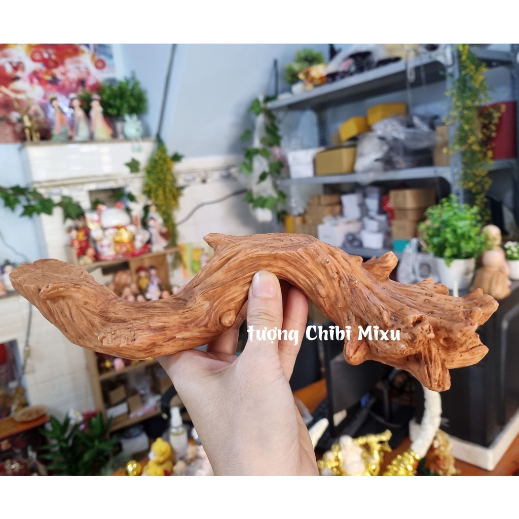 (Có 2 size) Chân đế giả gỗ hình gốc cây trang trí
