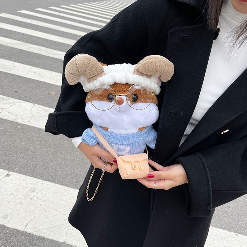 Túi Đeo Chéo Hình Thú Hoạt Hình Nhồi Bông Đáng Yêu Dành Cho Bé