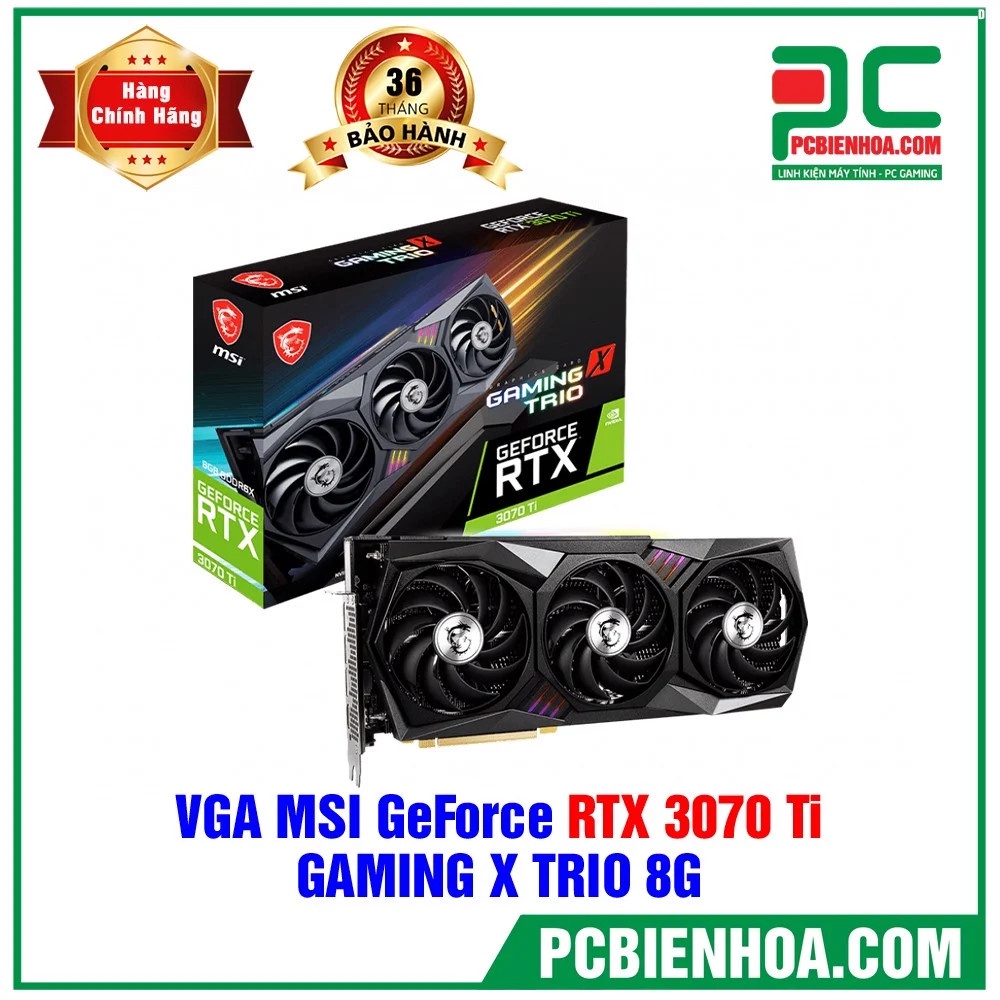 VGA CARD MÀN HÌNH MSI GEFORCE RTX 3070 TI GAMING X TRIO 8GB GDDR6X MỚI CHÍNH HÃNG