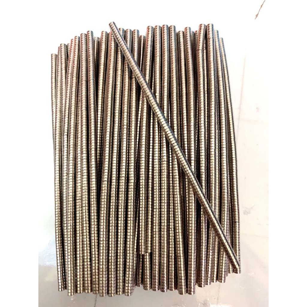 Nam châm viên trắng 2x1 mm, nam châm trắng kích thước nhỏ.