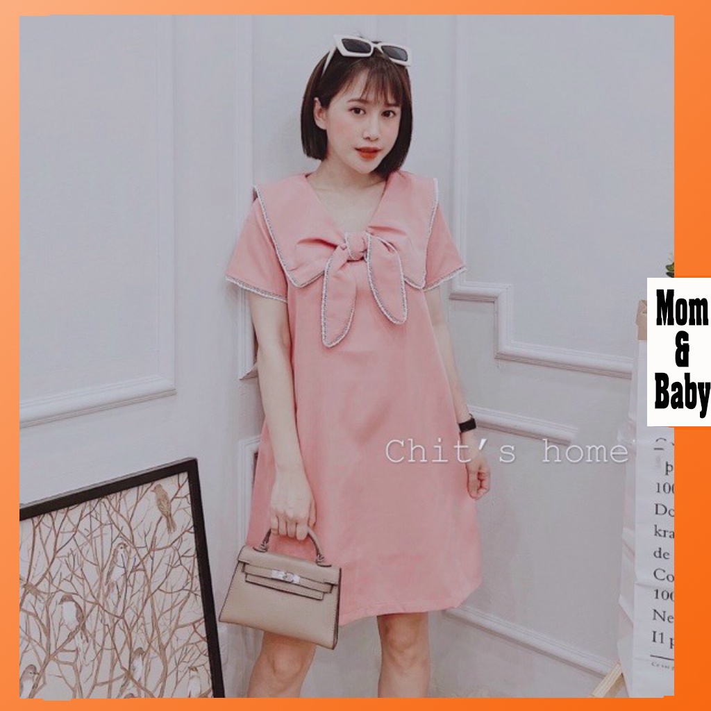 Váy bầu thời trang thiết kế M226 chất cát hàn freesize từ 45 đến 70kg