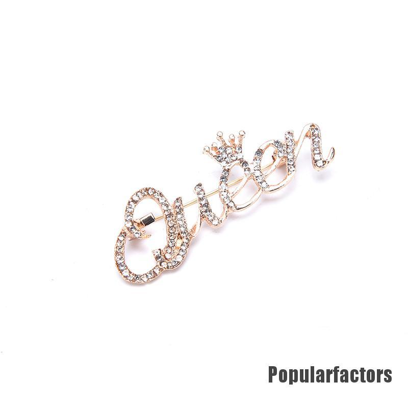 Ghim Cài Áo Hình Vương Miện Đính Đá Thời Trang