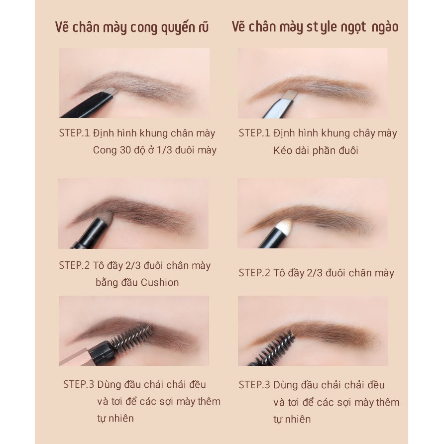 Chì kẻ MKUP tạo dáng chân mày 3 trong 1 4ml