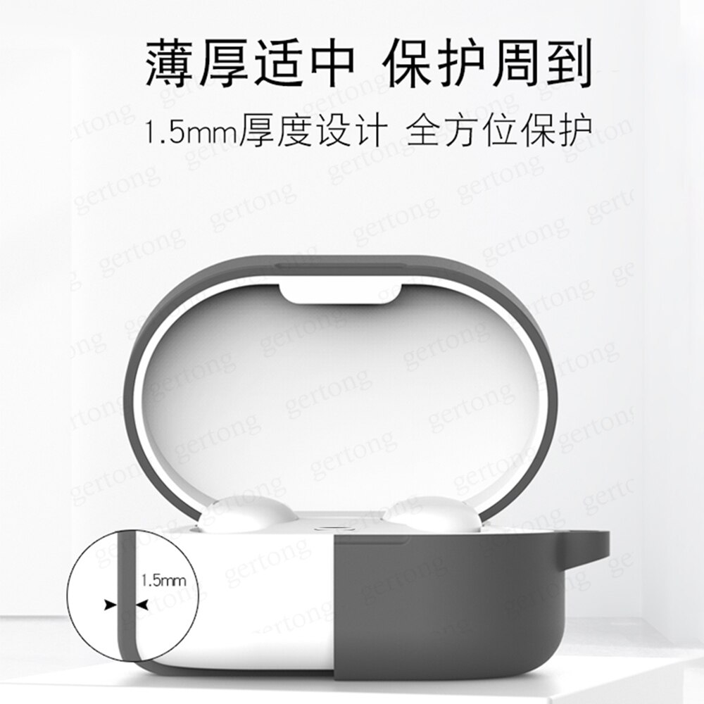 XIAOMI Vỏ bảo vệ hộp sạc tai nghe Redmi Airdot 3 bằng silicon mềm kèm móc