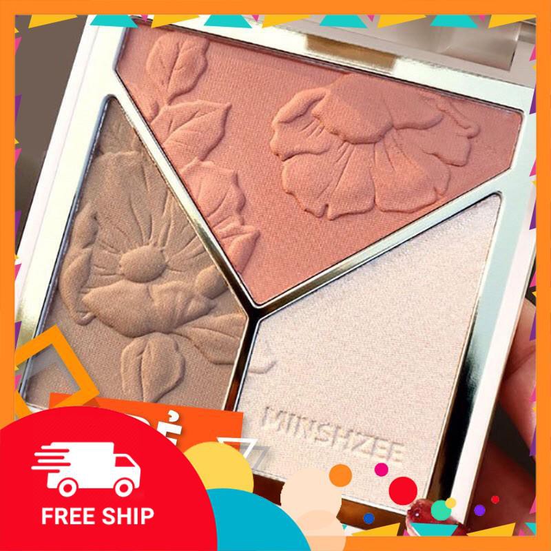 [HÀNG MỚI VỀ] Phấn bắt sáng + khối + má hồng CVZ 3 trong 1 chống nước lâu trôi lên màu chuẩn siêu xinh🍅🍅