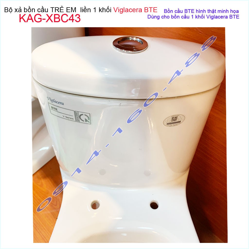 Xả bàn cầu trẻ em Viglacer BTE KAG-XBC43, Bộ ruột cho bồn cầu BTE viglacera trọn bộ