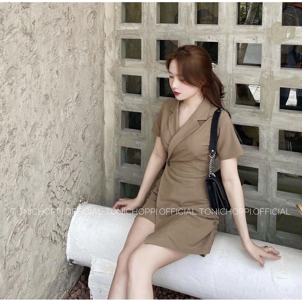 Jumpsuit – Jum Kaki Cổ Vest Nữ Tôn Dáng Siêu Đỉnh – Phong Cách Hàn Quốc