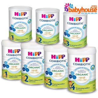 Sữa hipp mẫu mới hipp combiotic organic hmp đủ số 359g 800g date mới nhất | tách tem nắp