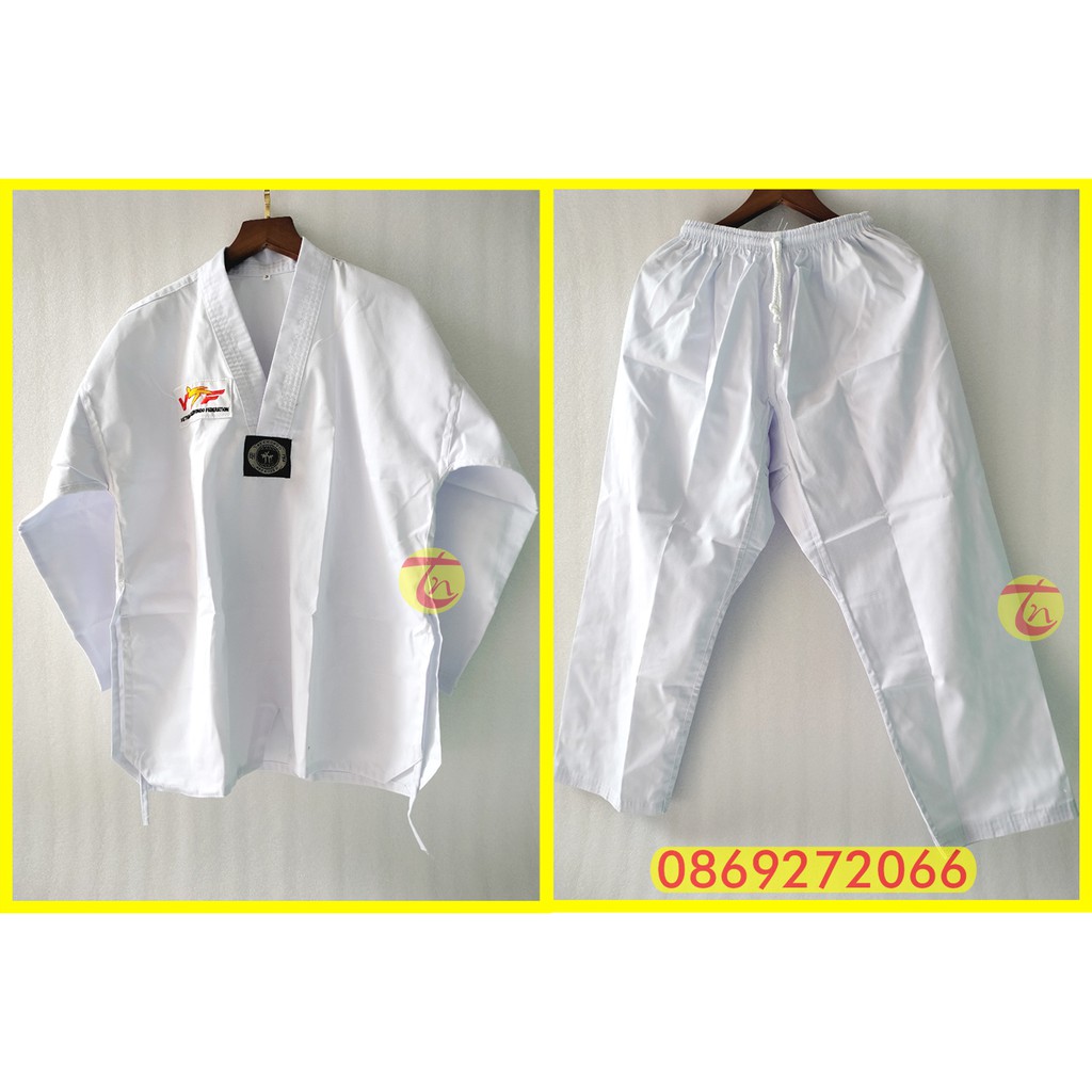 võ phục taekwondo (vải kaki) - trung nghĩa sport