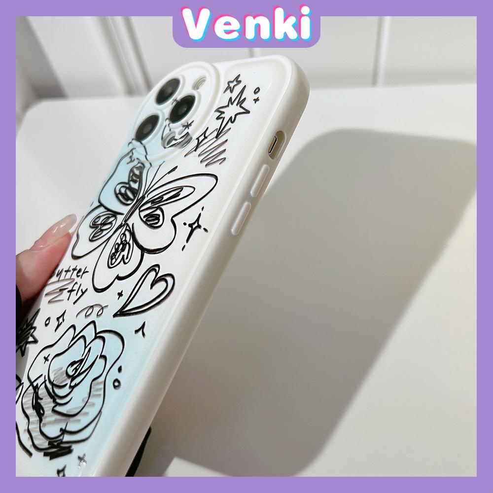 Ốp điện thoại TPU silicon họa tiết bướm túi khí thích hợp cho iPhone 11 Pro Max 13 Pro Max 12 Pro Max 7Plus xr XS Max