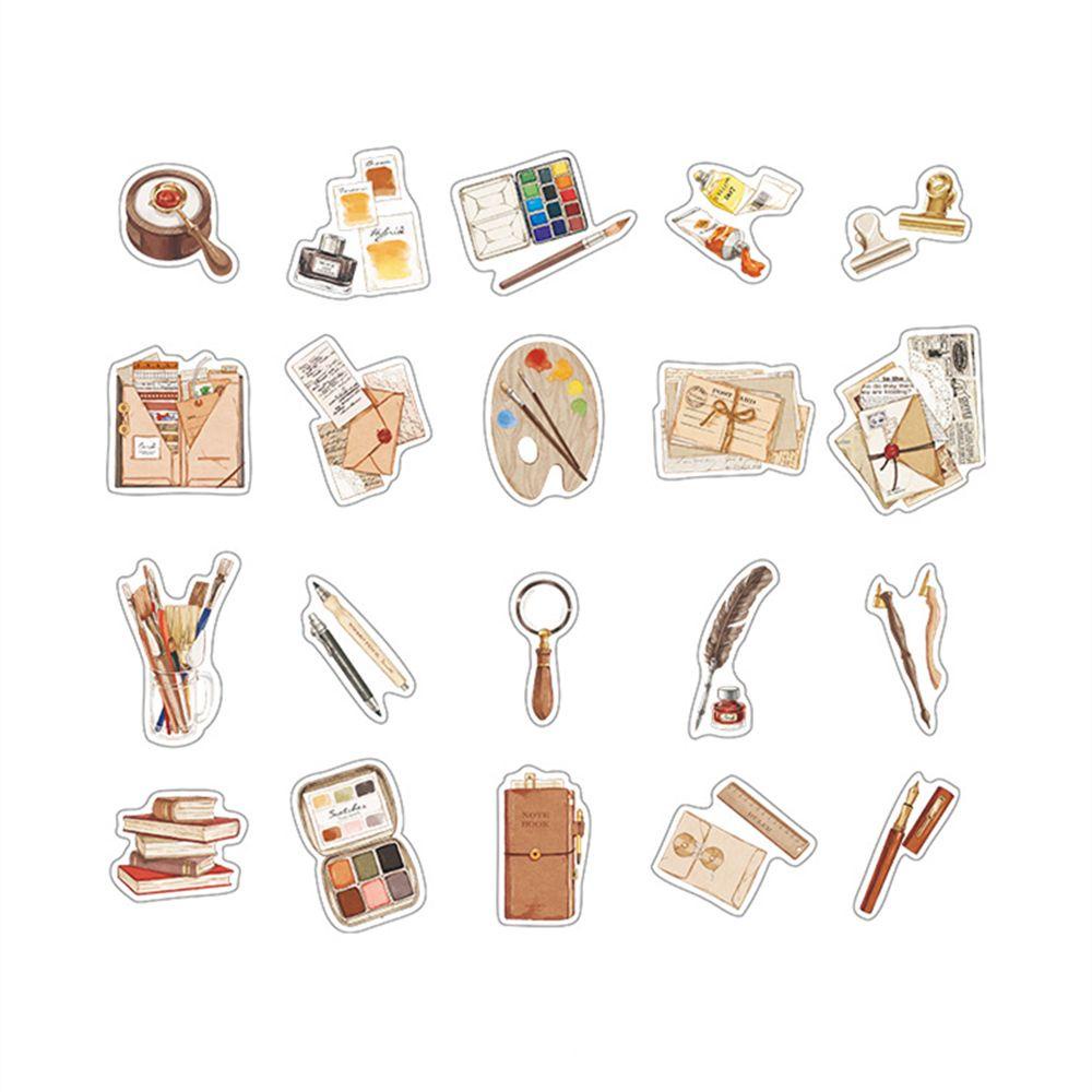 PINEVN Bộ 40 Miếng Dán Trang Trí Nhật Ký / Nhật Ký Hình Bánh Mì Vintage DIY