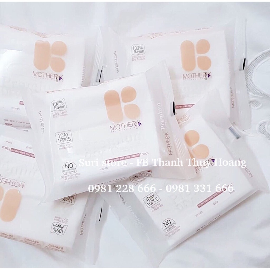 Khăn khô đa năng Mother K Premium Dry Tisues 160 pcs (Gói)