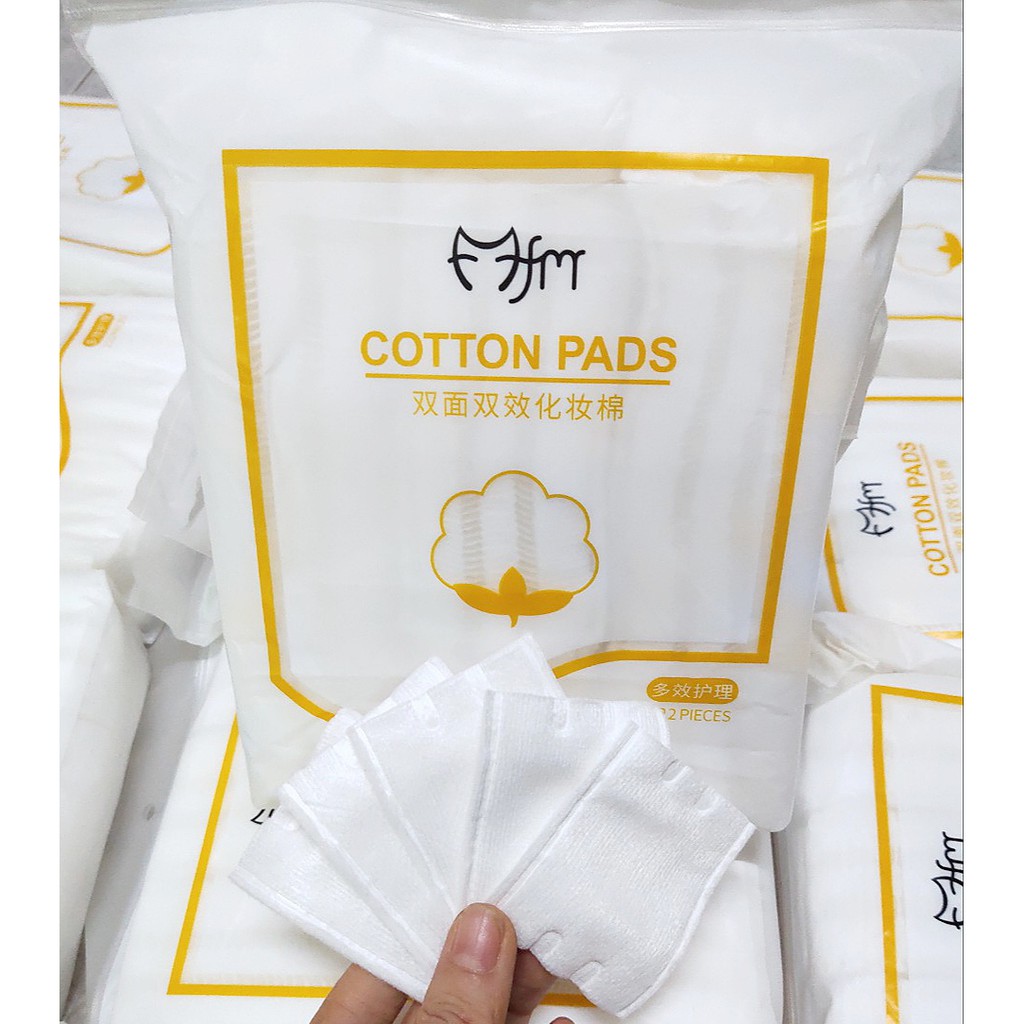 BÔNG TẨY TRANG COTTON PADS 222 MIẾNG / TÚI size 5x6 cm có túi zip tiện lợi bảo quản