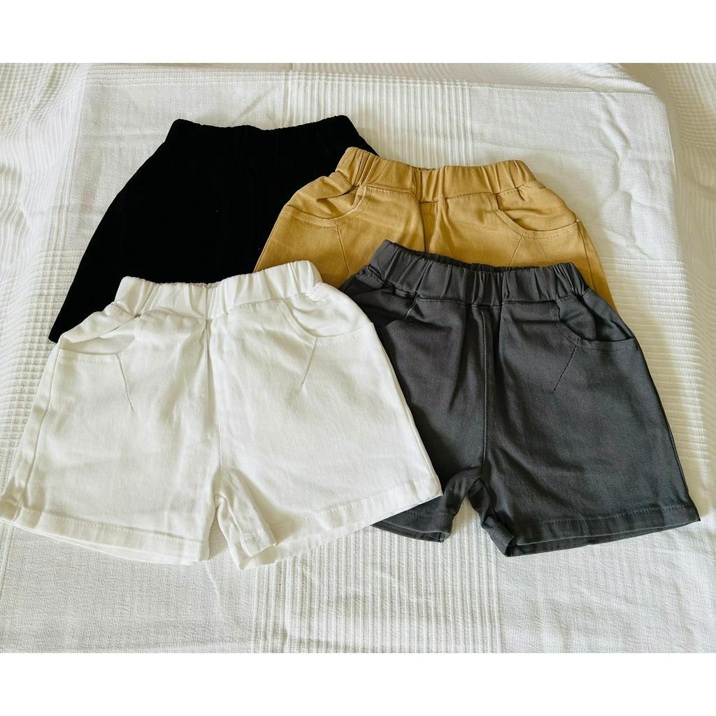 Quần short bé trai, bé gái, quần đùi unisex 4 túi vải kaki đẹp