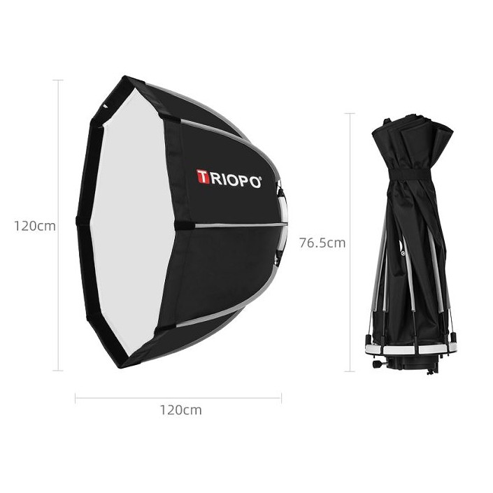 Softbox bát giác thao tác nhanh Triopo K120 ngàm Bowen