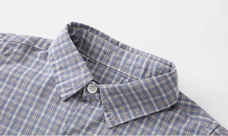 Áo Sơ Mi Tay Dài Sọc Ca Rô 4 Màu Thời Trang Xuân Thu 2023 Cho Bé Trai