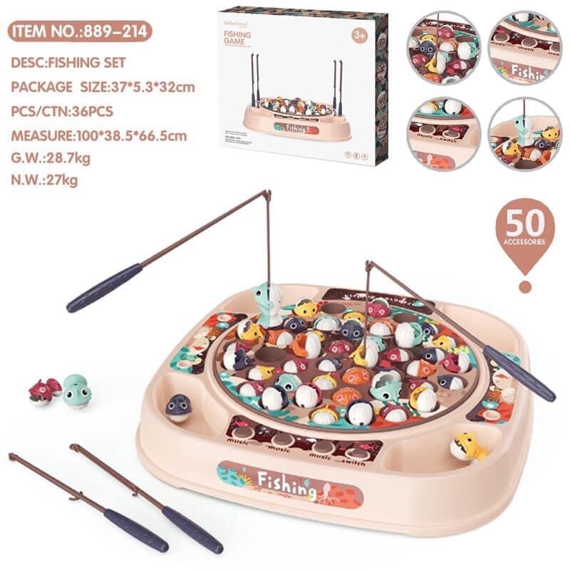 Bộ đồ chơi câu cá nam châm hàng cao cấp tuyệt đẹp có 6 bài nhạc