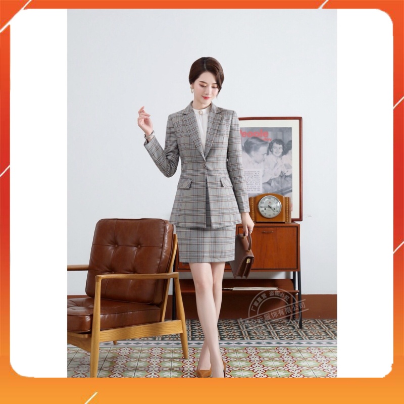 Set vest công sở kèm chân váy, Set 2 món công sở thanh lịch - cece house 199