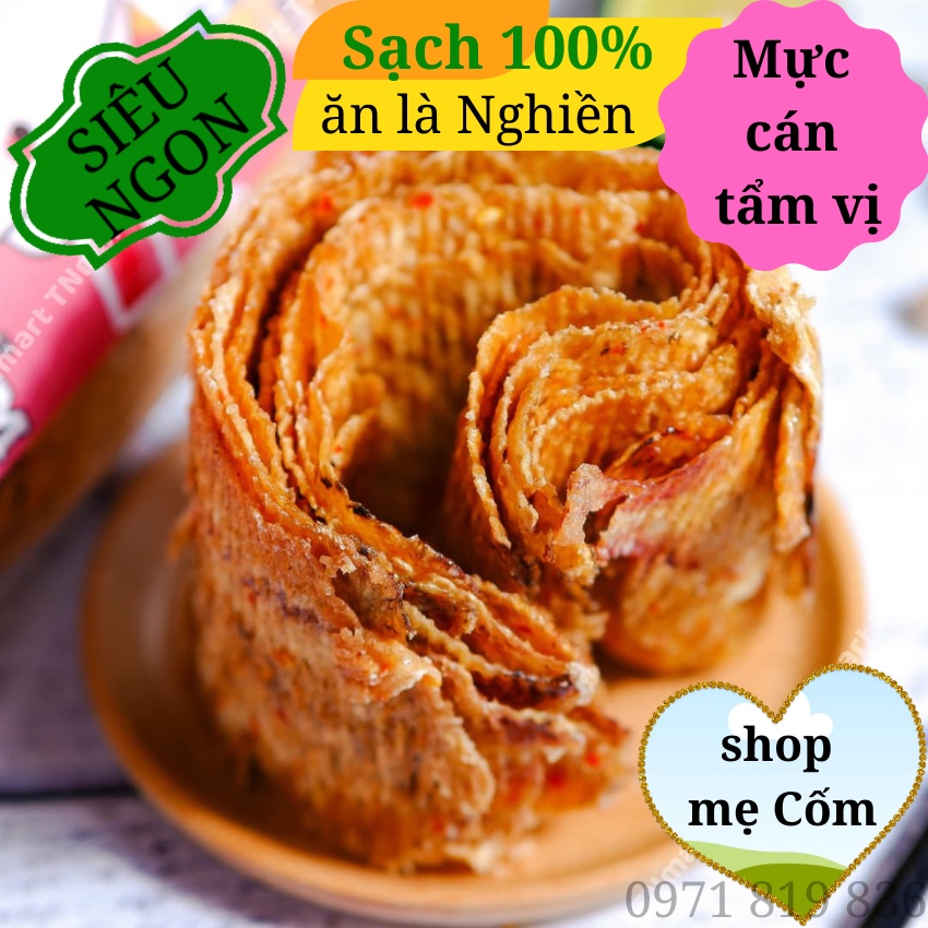 (300gr) Mực Cán Muối Tỏi Ớt Mực Cán Tẩm Vị Cay