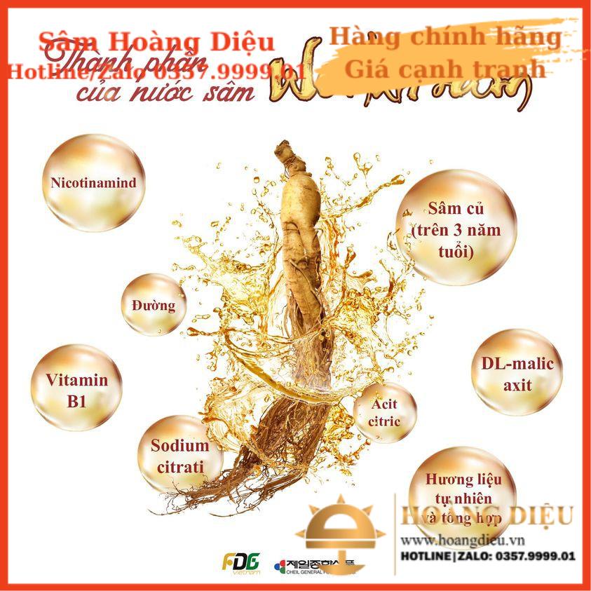 SÂM HOÀNG DIỆU - Nước Hồng Nhân Sâm WonKiSam Won ki sam Hộp 10 chai x 120ml/chai